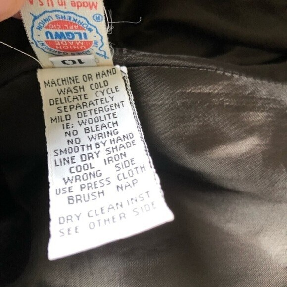 80s Vintage Faux Suede Cocoon Coat 1 Button Oversized Shawl Collar Slate Gray - Picture 9 of 12